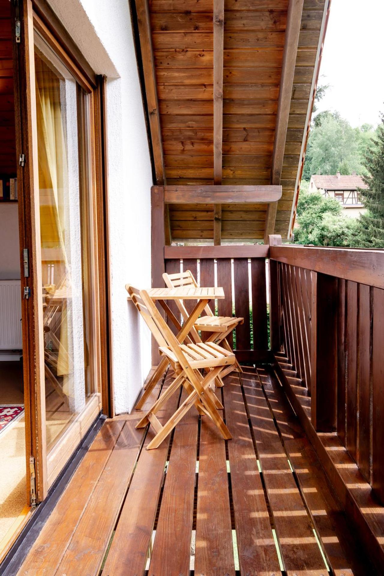 Birds-Nest Ferienwohnung Balkon Kaminofen Darstein Exterior foto